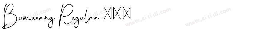 Bumerang Regular字体转换